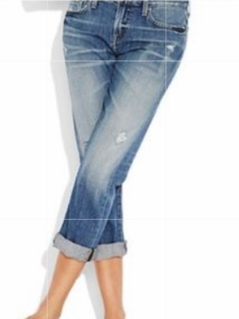 Lucky Brand Legend Dylan Boyfriend Distressed Crop Jeans Size 12/31